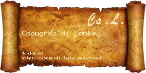 Csongrádi Lenke névjegykártya